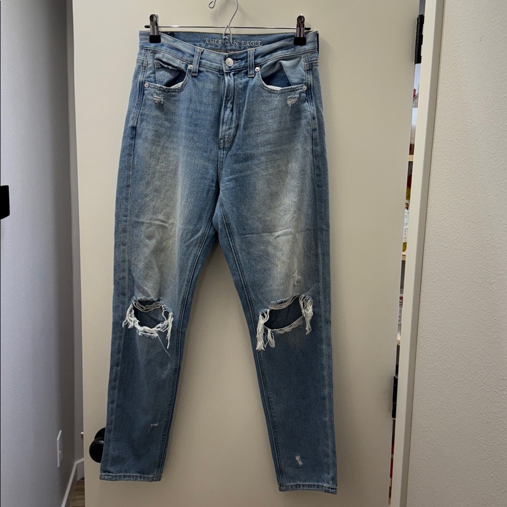 394. American Eagle Outfitters Light Blue Denim Jeans - mom Jean size 4